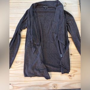 Barefoot Dreams Cozychic lite cardigan Charcoal L/XL Sale